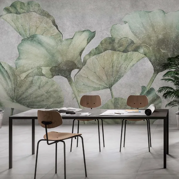 Carta da parati Lotus Leaves di Adriani e Rossi