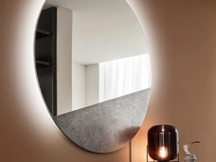 Specchiera Globo con inserto Decor di Maronese