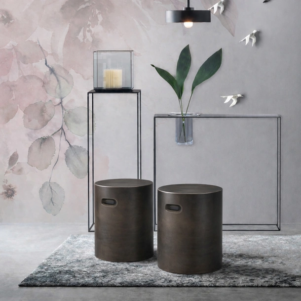 Pouf Nappe in gres porcellanato di Adriani e Rossi