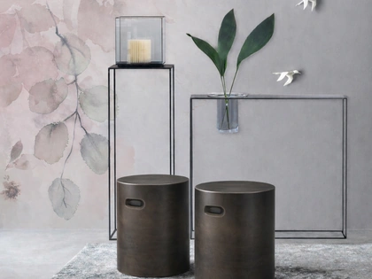 Pouf Nappe in gres porcellanato di Adriani e Rossi