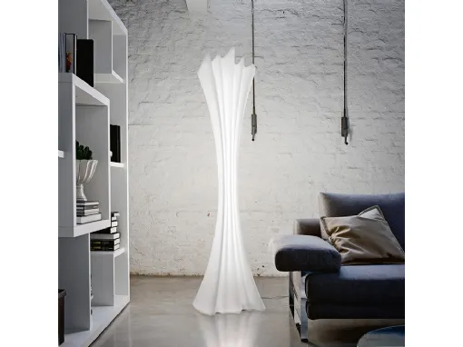Lampada appendiabiti da terra in polietilene bianco Sipario Light di Cattelan Italia
