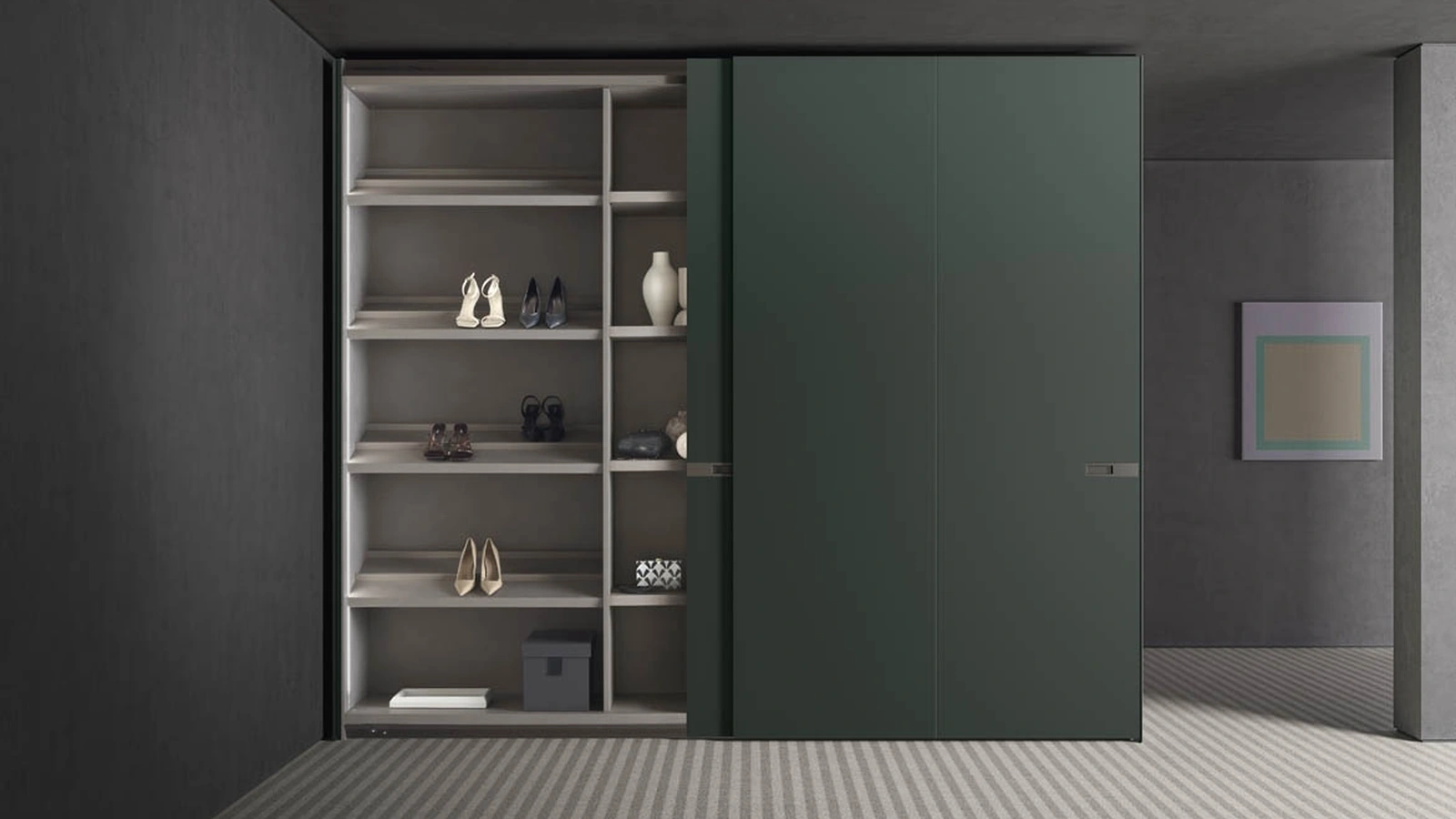 Armadio con ante scorrevoli Icona in laccato opaco di Pianca