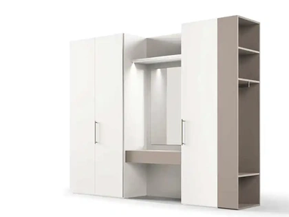 Armadio con ante battenti Utility Libeccio U452 di Moretti Compact Giorno Notte