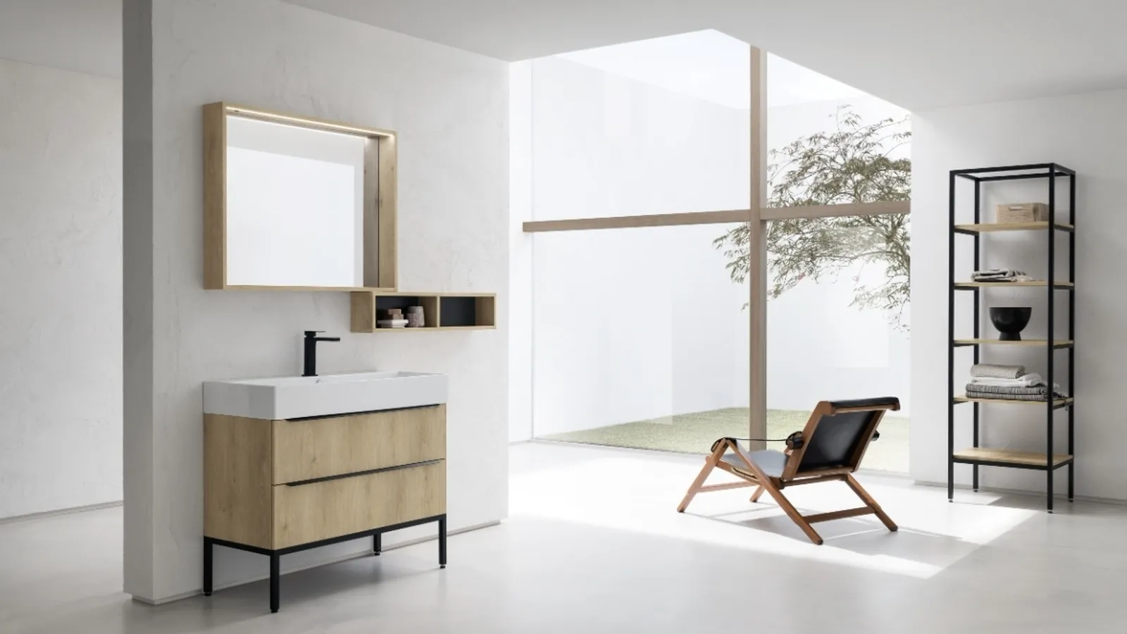 Mobile Bagno da appoggio in nobilitato effetto legno B201 BD023 di Compab