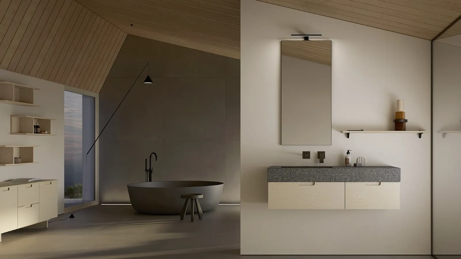 Mobile da Bagno sospeso STRATOS OS07 di Compab