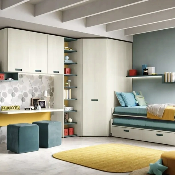 Cameretta con letti scorrevoli K105 Moretti Compact Camerette