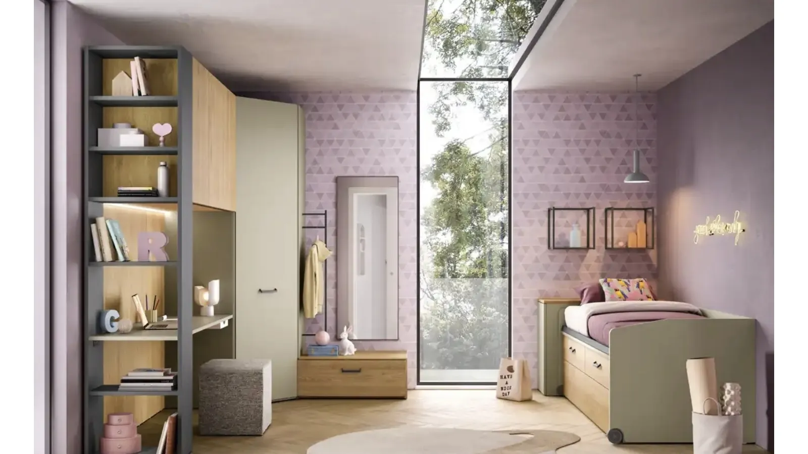 Cameretta a ponte K122 di Moretti Compact Camerette