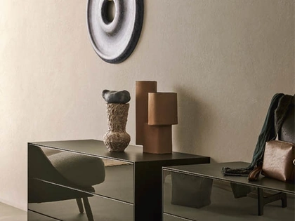 Comò Norma laccato lucido di Pianca