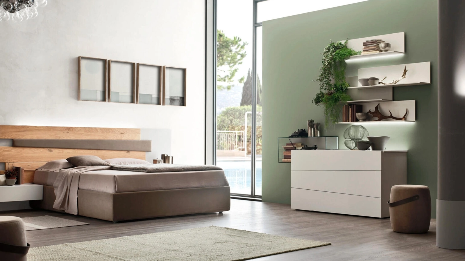 Letto in legno Scudo di Maronese