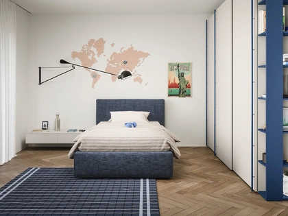 Letto singolo Swell con contenitore di Nidi