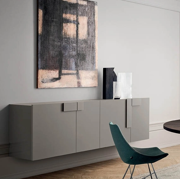 Madia sospesa in laccato opaco Ginevra di Pianca