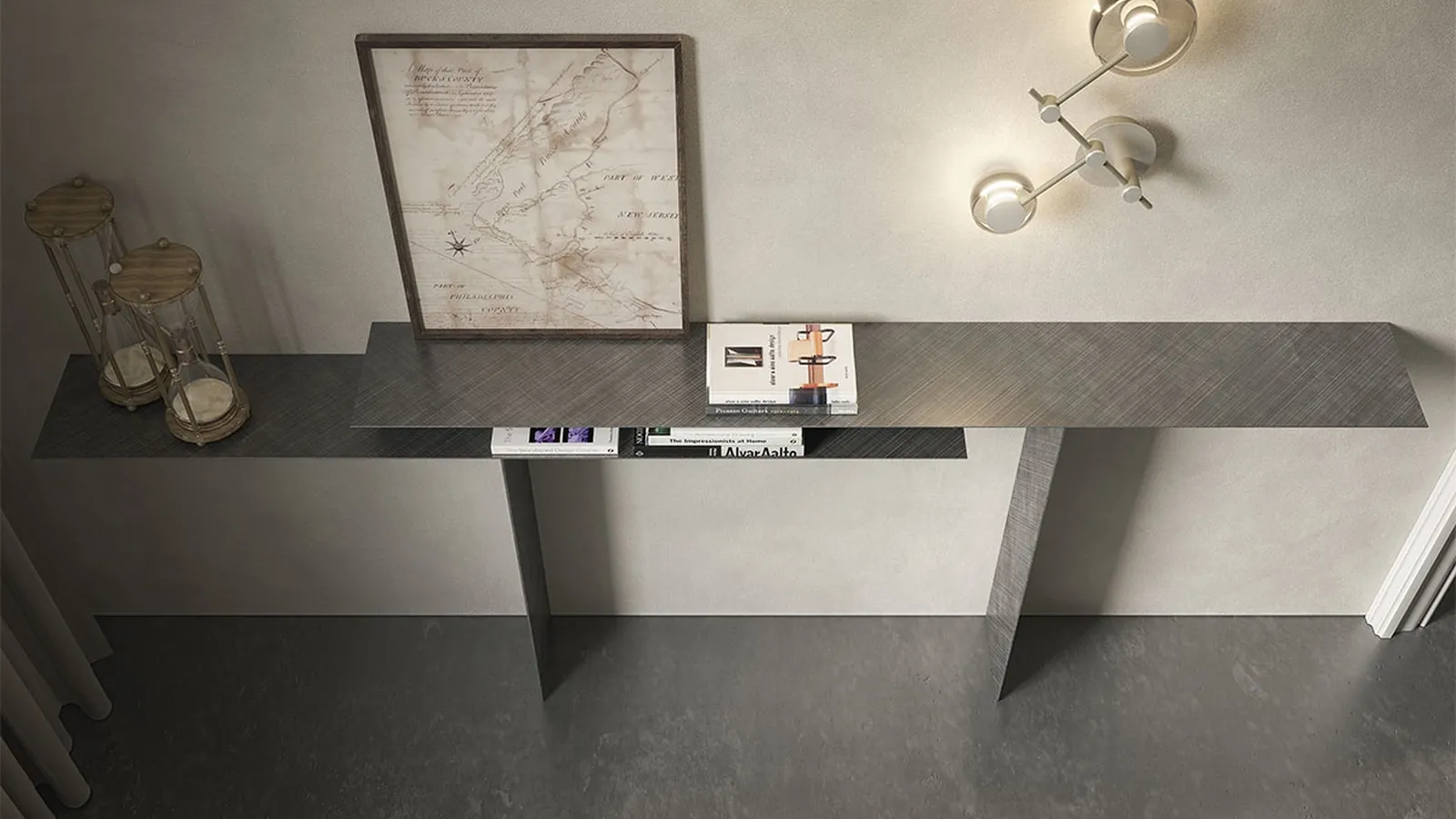 Consolle di design in acciaio Tee di Cattelan Italia
