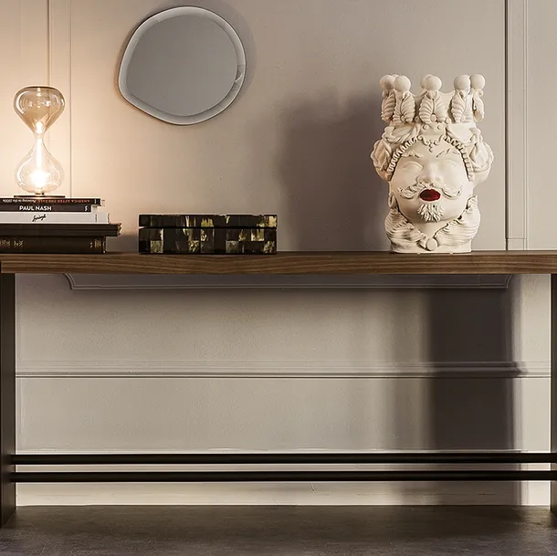 Consolle Trevi in legno e acciaio di Cattelan Italia