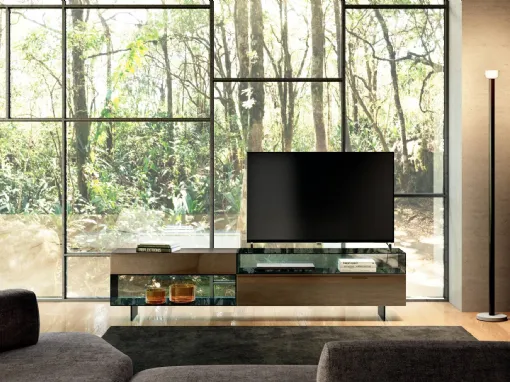 Mobile Porta Tv 36e8 Glass 2150 di Lago