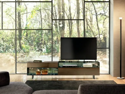 Mobile Porta Tv 36e8 Glass 2150 di Lago