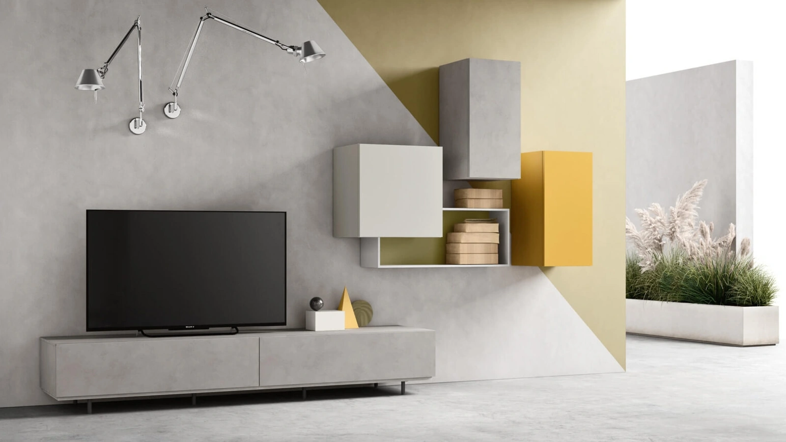 Mobile Porta Tv con piedini sm 2370 di Maronese