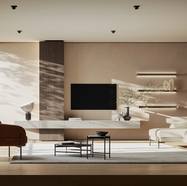 Parete Attrezzata Slim Grigio Perla di Dall'Agnese