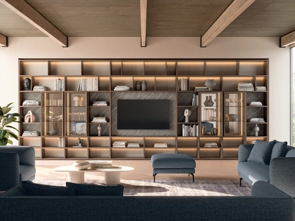 Parete Attrezzata Speed Rovere Terra di Dall'Agnese