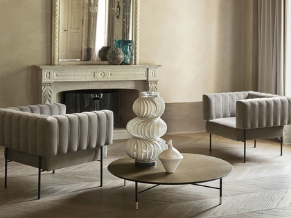 Poltroncina di design in tessuto Fedra di Pianca