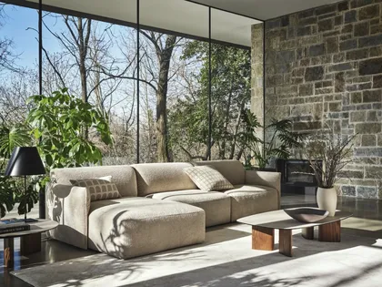Divano con penisola Axis di Calligaris