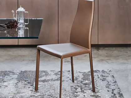 Sedia in cuoio Kaori di Cattelan Italia