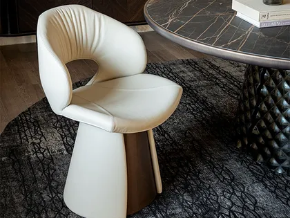 Sedia Dafne in pelle di Cattelan Italia