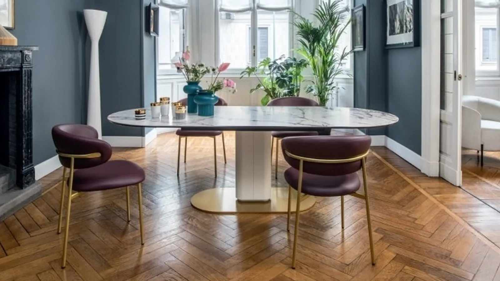Tavolo Cameo in ceramica di Calligaris