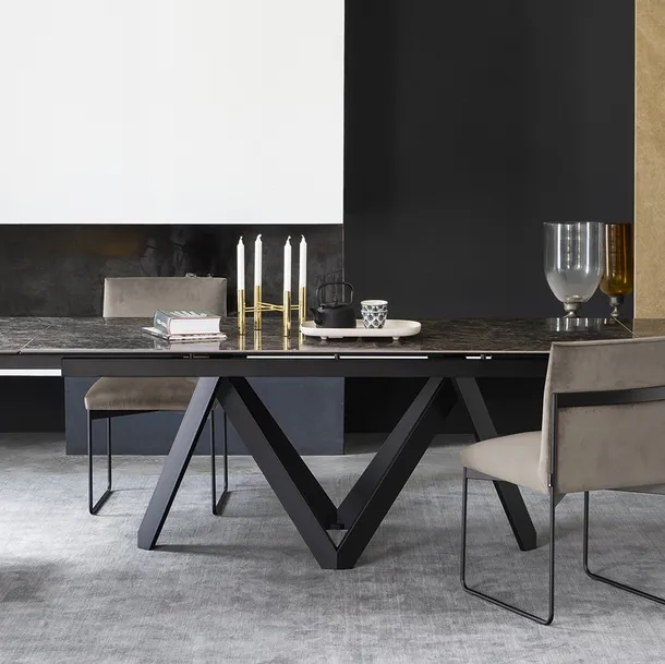 Tavolo allungabile Cartesio in ceramica di Calligaris