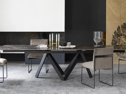 Tavolo allungabile Cartesio in ceramica di Calligaris