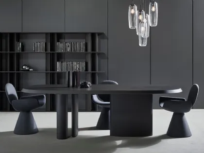 Tavolo in rovere spazzolato carbone Padiglioni di Bonaldo