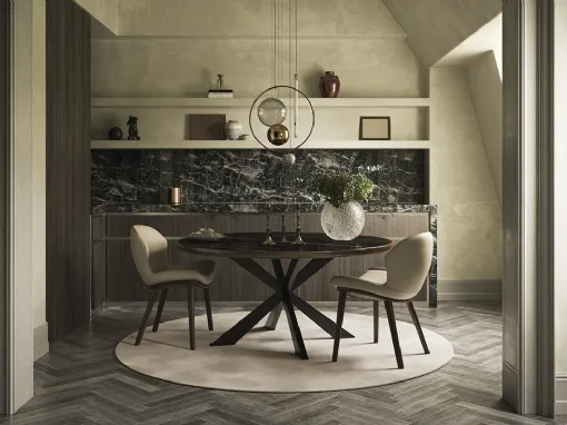 Tavolo Spider Keramik Premium Round di Cattelan Italia