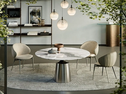 Tavolo rotondo Yoda Marble di Cattelan Italia