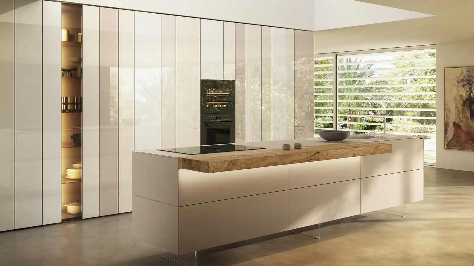 Cucina Design con isola 36e8 Cut Project 2824 di Lago