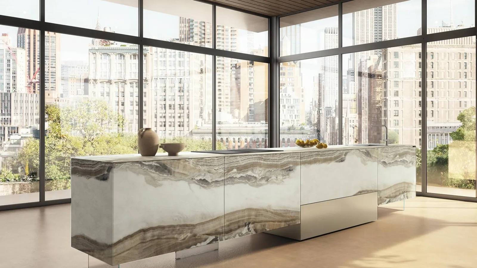 Cucina Design con isola 36e8 Project 2815 di Lago