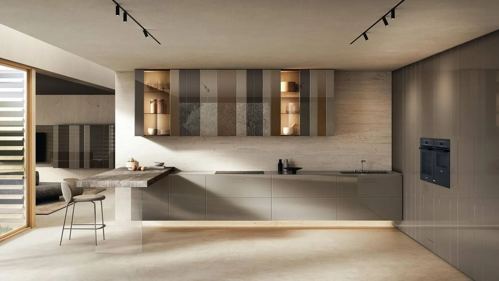 Cucina Design con penisola NOW Project 2829 di Lago