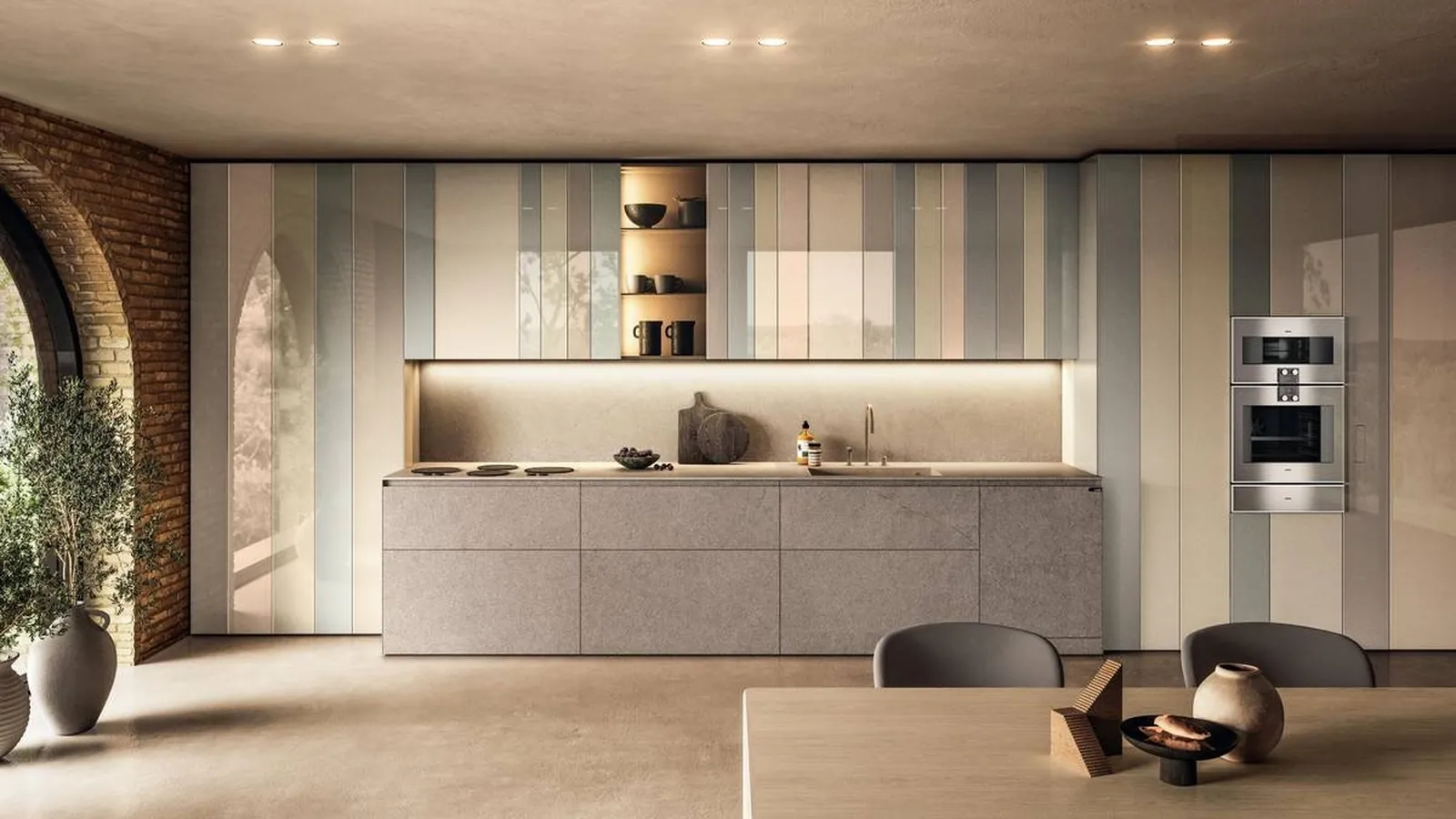 Cucina Design lineare NOW Project 2830 di Lago