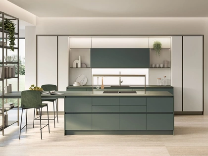 Cucina Moderna con isola Oyster 01 di Veneta Cucine