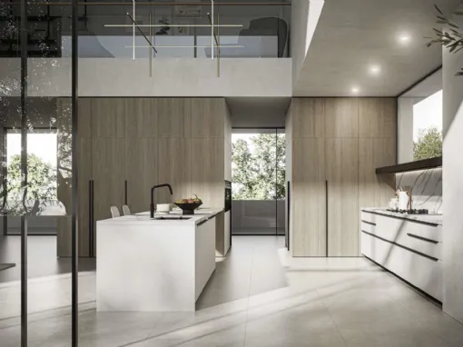 Cucina Moderna con penisola Tratto 10 02 di Arredo3