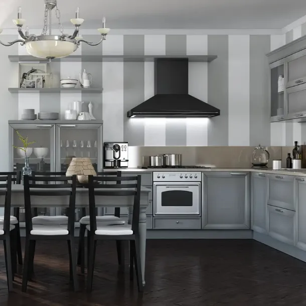 Cucina angolare Shabby Chic Le Gemme composizione 03 di Le Fablier