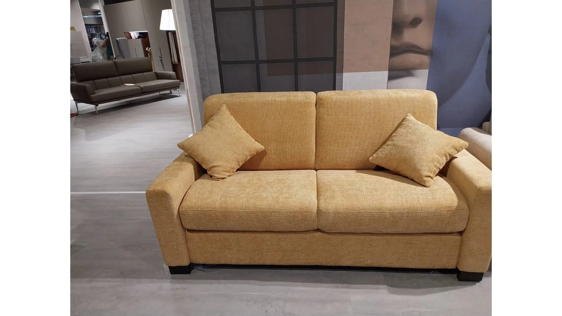 Divano letto senape